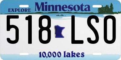 MN license plate 518LSO