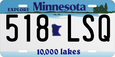 MN license plate 518LSQ