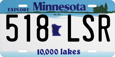 MN license plate 518LSR