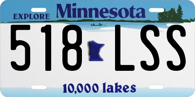 MN license plate 518LSS