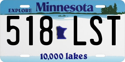MN license plate 518LST
