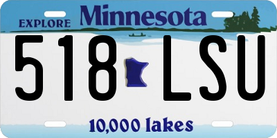 MN license plate 518LSU