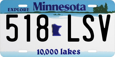 MN license plate 518LSV