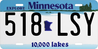 MN license plate 518LSY