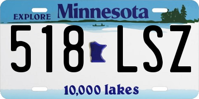 MN license plate 518LSZ