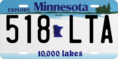 MN license plate 518LTA