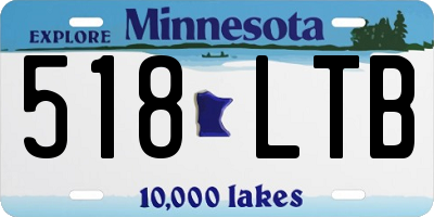 MN license plate 518LTB