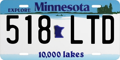 MN license plate 518LTD