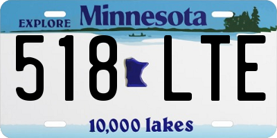 MN license plate 518LTE