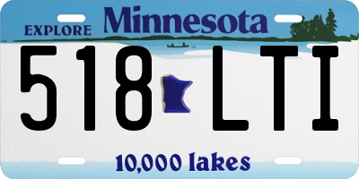 MN license plate 518LTI
