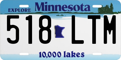 MN license plate 518LTM
