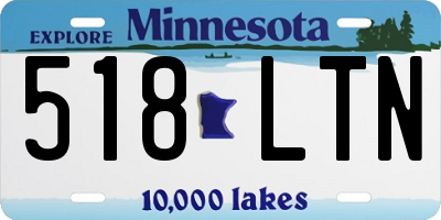 MN license plate 518LTN