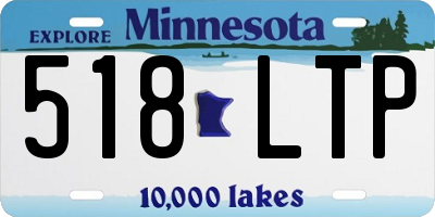 MN license plate 518LTP