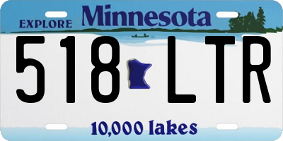 MN license plate 518LTR