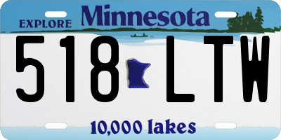 MN license plate 518LTW