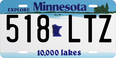 MN license plate 518LTZ
