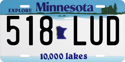 MN license plate 518LUD
