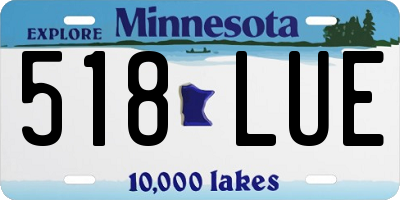 MN license plate 518LUE