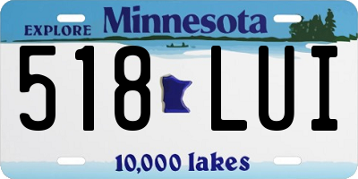 MN license plate 518LUI