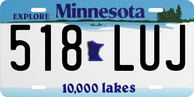 MN license plate 518LUJ