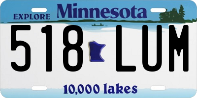 MN license plate 518LUM