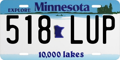 MN license plate 518LUP
