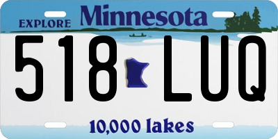 MN license plate 518LUQ