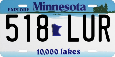 MN license plate 518LUR