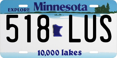 MN license plate 518LUS