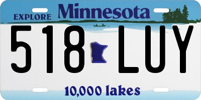 MN license plate 518LUY
