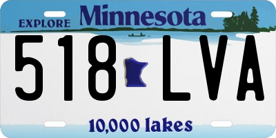 MN license plate 518LVA