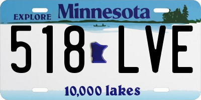 MN license plate 518LVE