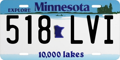 MN license plate 518LVI