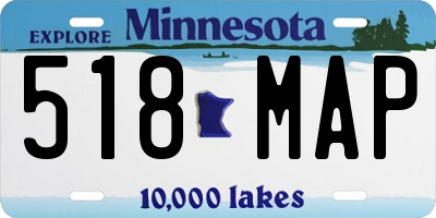 MN license plate 518MAP