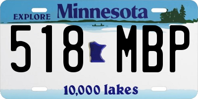 MN license plate 518MBP
