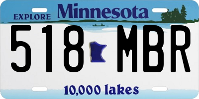 MN license plate 518MBR