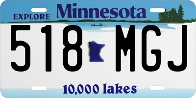 MN license plate 518MGJ
