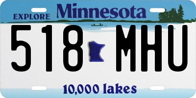 MN license plate 518MHU