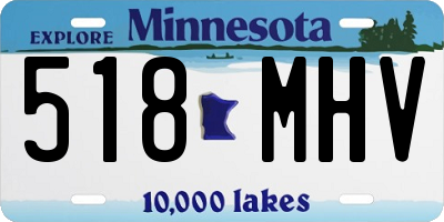 MN license plate 518MHV