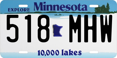 MN license plate 518MHW