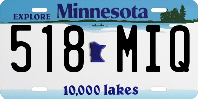 MN license plate 518MIQ