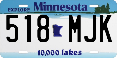 MN license plate 518MJK