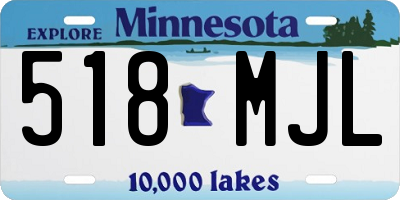 MN license plate 518MJL