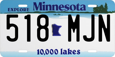 MN license plate 518MJN