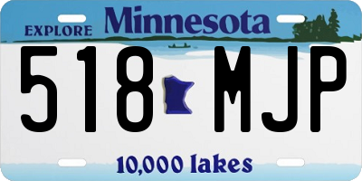 MN license plate 518MJP