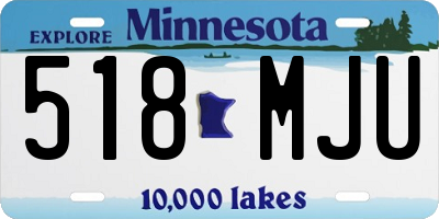 MN license plate 518MJU