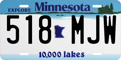 MN license plate 518MJW