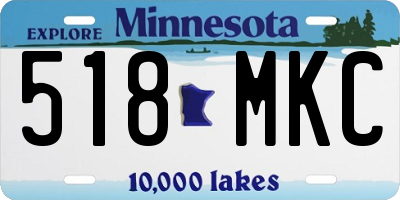 MN license plate 518MKC