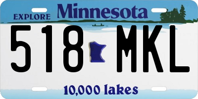 MN license plate 518MKL