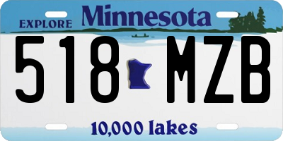 MN license plate 518MZB
